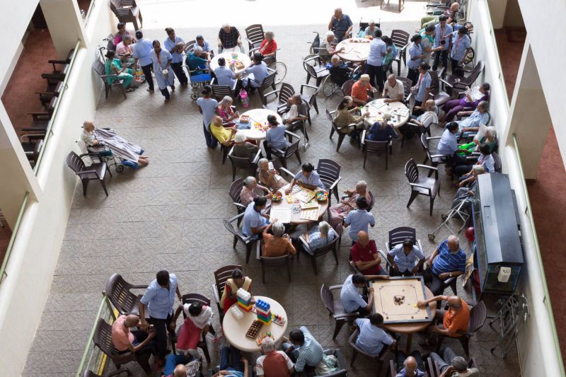 The covered quadrangle offers a space for activities and events