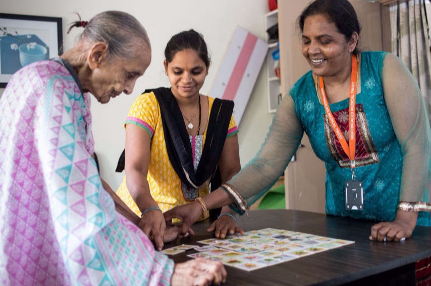 A Happy Senior at one of NMT's Day Care Centre