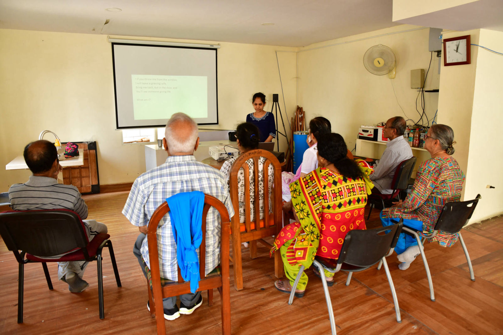 A Support Group meeting in progress at NMT's Day Care Centre